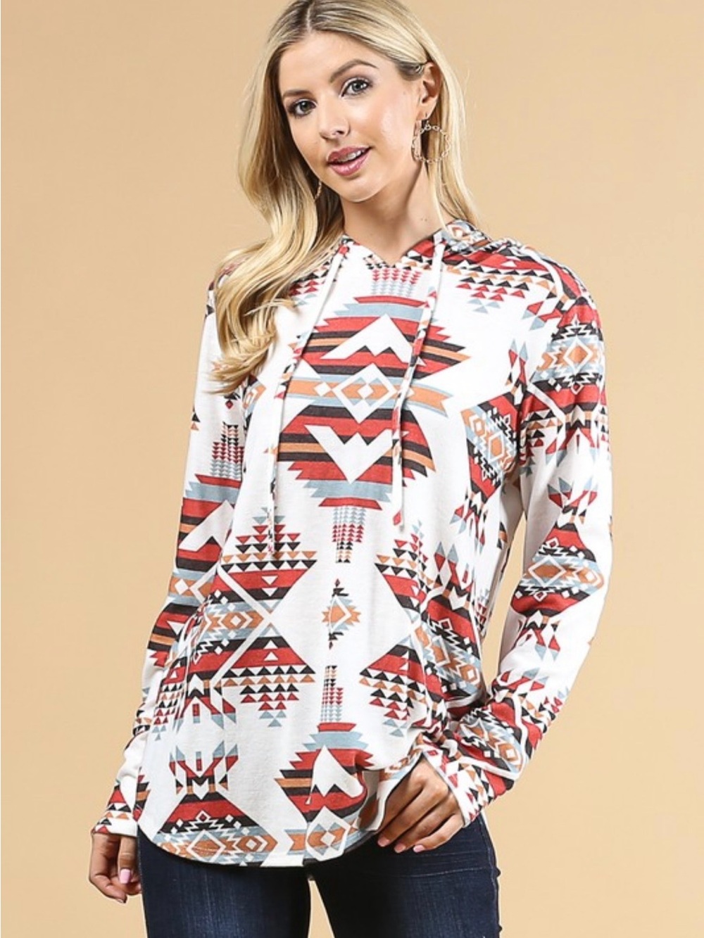 Arizona Aztec Hooded Pullover - Picture 3 of 4